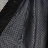 ジバンシィ パンチング フェイクレザー切り替え メンズ ナイロンジャケット ダークネイビー