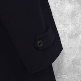 イヴ サンローラン ヴィンテージ ウールコート ステンカラーコート ネイビー