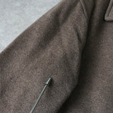 イヴ サンローラン ヴィンテージ YSLロゴ ウールコート チェスターコート ブラウン