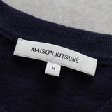 メゾンキツネ フォックスパッチ カーディガン ネイビー レディース