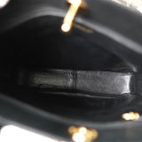 シャネル ターンロック マトラッセ キャビアスキン トートバッグ ブラック