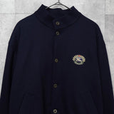 バーバリーヴィンテージ ホースロゴ エンブレム ストライプ柄裏地 ウール ブルゾン ネイビー メンズ