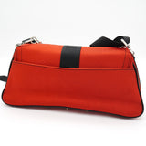 クリスチャン ディオール ハードコア ロゴ ナイロンキャンバス チェーン 2way ハンドバッグ ショルダーバッグ レッド / ブラック