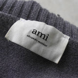 アミパリ アミ パリス ハートロゴ タートルネック ニット グレー