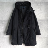 ポロ バイ ラルフローレン レザー切り替え フーデッド 中綿ジャケット コート ブラック