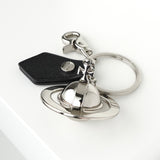 ヴィヴィアン ウエストウッド ラージ オーブ レザー シルバー チャーム キーホルダー