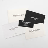 イヴ サンローラン YSLロゴ エナメル カードケース ブルー 箱付き