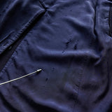 バーバリー ウール ステンカラーコート ネイビー