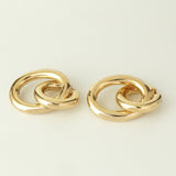 ジルサンダー ダブルフープ GP ゴールド ピアス 箱付き