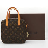 ルイヴィトン M47500 スポンティーニ モノグラム ハンドバッグ ブラウン レディース 箱付き