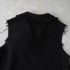トリコ コムデギャルソン 2003年製 薔薇 装飾 カットオフ ウール ベスト レディース ブラック