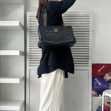 シャネル 1番台 ココマーク マトラッセ ラムスキン チェーンショルダーバッグ トートバッグ ブラック - NEWSED