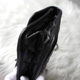 シャネル 1番台 ココマーク マトラッセ キャビアスキン チェーンショルダーバッグ ブラック - NEWSED