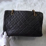 シャネル 1番台 ココマーク マトラッセ ラムスキン チェーンショルダーバッグ トートバッグ ブラック - NEWSED