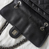 シャネル 1番台 ココマーク マトラッセ キャビアスキン チェーンショルダーバッグ ブラック - NEWSED