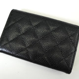 シャネル 1番台 ココマーク マトラッセ キャビアスキン カードケース ブラック - NEWSED