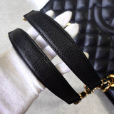 シャネル 1番台 ココマーク マトラッセ キャビアスキン GSTバッグ トートバッグ ブラック - NEWSED