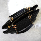 シャネル 1番台 ココマーク マトラッセ キャビアスキン GSTバッグ トートバッグ ブラック - NEWSED