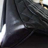 シャネル 1番台 ココマーク マトラッセ キャビアスキン GSTバッグ トートバッグ ブラック - NEWSED