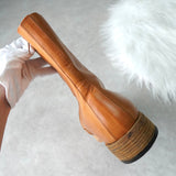 マルタン マルジェラ アーティザナル 10 スクエアトゥ ブーツ キャメル - NEWSED