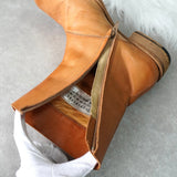 マルタン マルジェラ アーティザナル 10 スクエアトゥ ブーツ キャメル - NEWSED