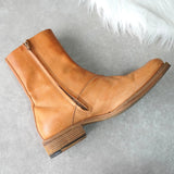 マルタン マルジェラ アーティザナル 10 スクエアトゥ ブーツ キャメル - NEWSED