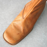 マルタン マルジェラ アーティザナル 10 スクエアトゥ ブーツ キャメル - NEWSED