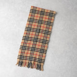 バーバリー カシミヤ100% ノバチェック マフラー ベージュ - NEWSED