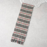 バーバリー ヴィンテージ 英国製 カシミヤ100% ノバチェック マフラー グレー - NEWSED