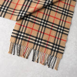 バーバリー カシミヤ100% ノバチェック マフラー ベージュ - NEWSED