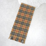 バーバリー ヴィンテージ カシミヤ100% マフラー ノバチェック ベージュ - NEWSED