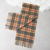 バーバリー 英国製 カシミヤ100% ノバチェック マフラー ベージュ - NEWSED