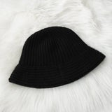セリーヌ カシミヤ100% トリオンフ ニット バケットハット ニット帽 帽子 ブラック - NEWSED