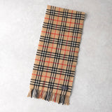 バーバリー カシミヤ100% ノバチェック マフラー ベージュ - NEWSED