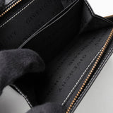 ジバンシィ ヴィンテージ Gロゴ キャンバス / レザー 二つ折り財布 グレー / ブラック 箱付き