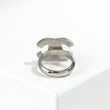 シャネル ココマーク ストライプ リング シルバー ブルー / レッド 11号 - NEWSED