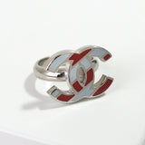 シャネル ココマーク ストライプ リング シルバー ブルー / レッド 11号 - NEWSED