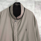 イヴ サンローラン ヴィンテージ YSLロゴ ブルゾン ベージュ メンズ