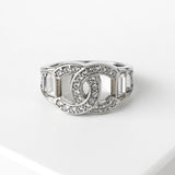 シャネル ココマーク ラインストーン シルバー 指輪 リング 11.5号 - NEWSED