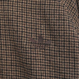 アディダス トレフォイルロゴ 千鳥格子柄 ウールジャケット ブルゾン ブラウン