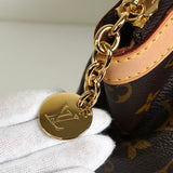 ルイ・ヴィトン モノグラム ティボリPM レザー ハンドバッグ ブラウン M40143