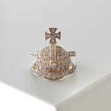 ヴィヴィアン・ウエストウッド オーブロゴ ピンクゴールドラインストーン 指輪 リング 箱付き 12.5号 - NEWSED