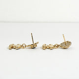 シャネル ココマーク フラワー ラインストーン ピアス GP ブラック レディース