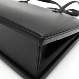 ロエベ ロゴ 自立型 レザー ハンドバッグ ブラック