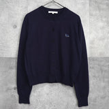 メゾンキツネ フォックスパッチ カーディガン ネイビー レディース