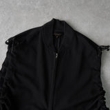 コムデギャルソン 1990年製 変形 ジッパー ベスト レディース ブラック