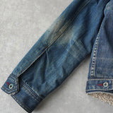 ディーゼル ボア デニムジャケット インディゴブルー