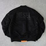 ディーゼル バックロゴ リバーシブル MA-1 メンズ ブラック / オレンジ