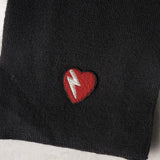 サンローラン ハート ウール マフラー ブラック