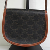 セリーヌ ミニ ブザス トリオンフ PVC / レザー ショルダーバッグ ブラック / ブラウン